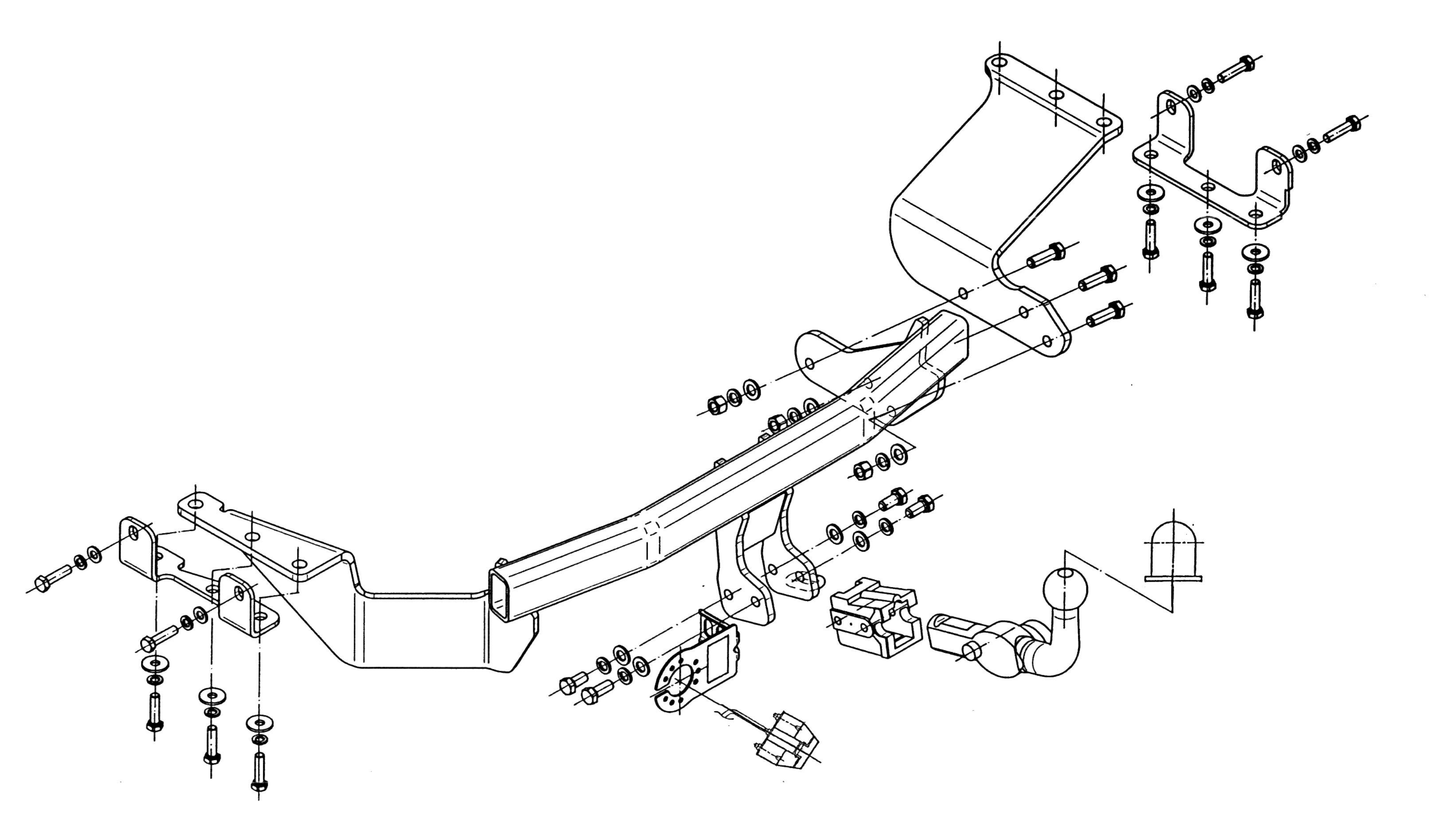 Vetokoukku STEINHOF STM-355 Mitsubishi Outlander '06-12, Citroen C-Crosser '07-