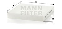 Raitisilmasuodatin MANN-FILTER CU 2253