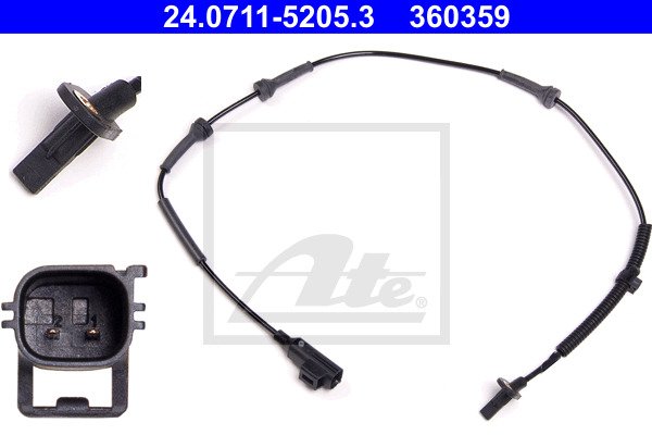 ABS-anturi ATE 24.0711-5205.3