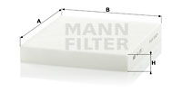 Raitisilmasuodatin MANN-FILTER CU 2351