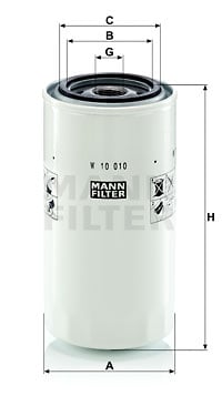 Suodatin, kampikammiotuuletus MANN-FILTER W 10 010