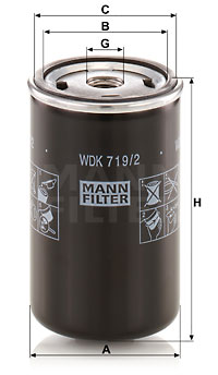 Polttoainesuodatin MANN-FILTER WDK 719/2