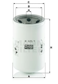 Suodatin, työhydrauliikka MANN-FILTER W 925/1