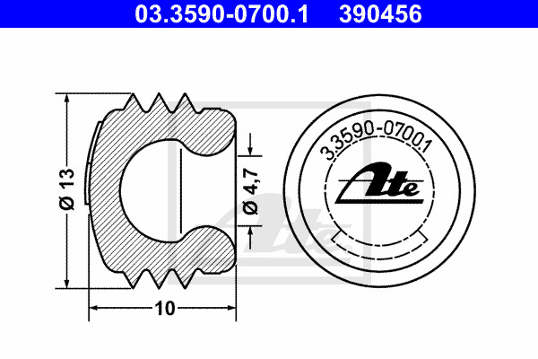 Korkki / kansi ATE 03.3590-0700.1