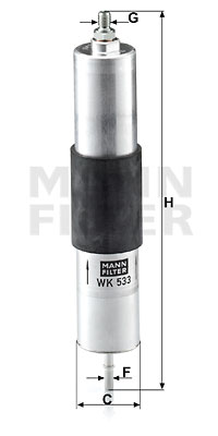 Polttoainesuodatin MANN-FILTER WK 533