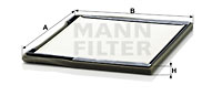 Raitisilmasuodatin MANN-FILTER CU 3136
