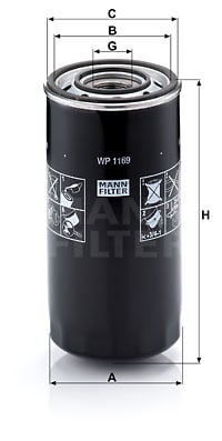 Öljynsuodatin MANN-FILTER WP 1169