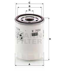 Öljynsuodatin MANN-FILTER W 7034