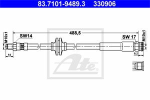 Jarruletku, Taka-akseli, CITROËN,FIAT,PEUGEOT, 1367815080, 16 174 327 80, 4806 H4, 4806 P6, 51782767