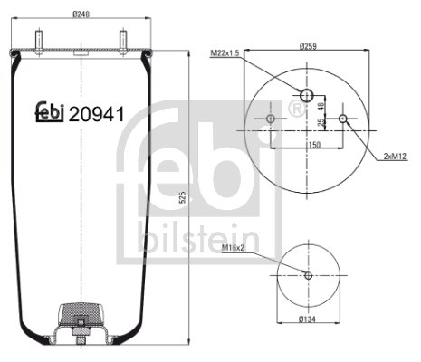 Metallipalje, ilmajousitus FEBI BILSTEIN 20941