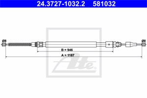 Vaijeri, käsijarru, Takana, Oikea, Vasen, RENAULT LAGUNA I, LAGUNA Grandtour I, 77 00 823 689