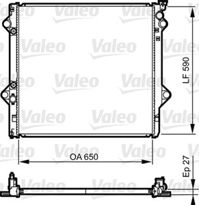 Jäähdytin, moottorinjäähdytys, TOYOTA LAND CRUISER PRADO, 1640031350, 16400-31350, 1640031351, 16400-31351