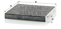 Raitisilmasuodatin MANN-FILTER CUK 2358
