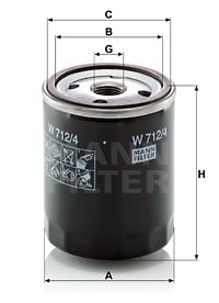 Öljynsuodatin MANN-FILTER W 712/4