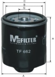 Öljynsuodatin MFILTER TF 662