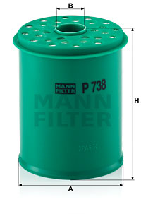 Polttoainesuodatin MANN-FILTER P 738 x