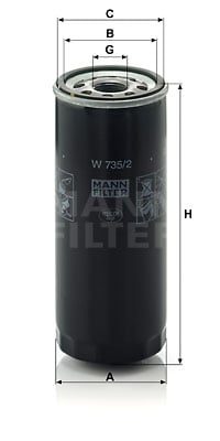 Öljynsuodatin MANN-FILTER W 735/2