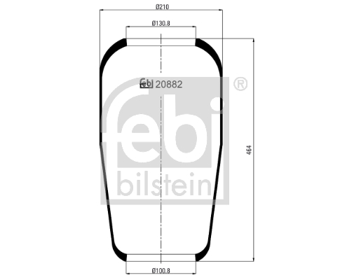 Metallipalje, ilmajousitus FEBI BILSTEIN 20882