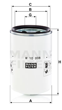 Suodatin, työhydrauliikka MANN-FILTER W 10 008