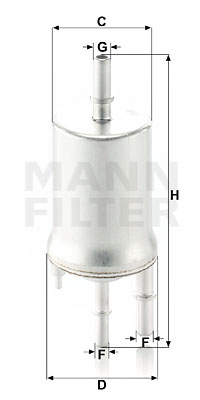 Polttoainesuodatin MANN-FILTER WK 6015