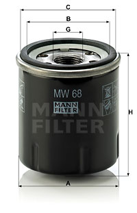 Öljynsuodatin MANN-FILTER MW 68