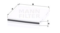 Raitisilmasuodatin MANN-FILTER CU 22 003