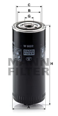 Öljynsuodatin MANN-FILTER W 962/2