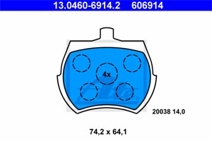 Jarrupalasarja, levyjarru, Edessä, AUSTIN MINI, ROVER MINI Cabriolet, MINI Halvkombi, GBP90213, GBP90297, GBP90307