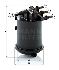 Polttoainesuodatin MANN-FILTER WK 939/1