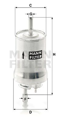 Polttoainesuodatin MANN-FILTER WK 59 x