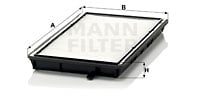 Raitisilmasuodatin MANN-FILTER CU 2835