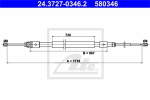 Vaijeri, käsijarru, Takana, CITROËN C3 I, C3 Pluriel, 4745 V0
