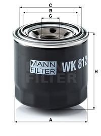 Polttoainesuodatin MANN-FILTER WK 812