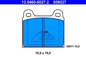 Jarrupalasarja, levyjarru, Edessä, ALFA ROMEO,FORD,MERCEDES-BENZ,OPEL,VW, 000 420 66 20, 000 420 67 20, 000 586 06 42, 000 586 29 42, 00
