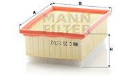 Ilmansuodatin MANN-FILTER C 25 117/2