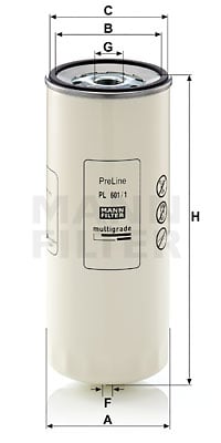 Polttoainesuodatin MANN-FILTER PL 601/1 x