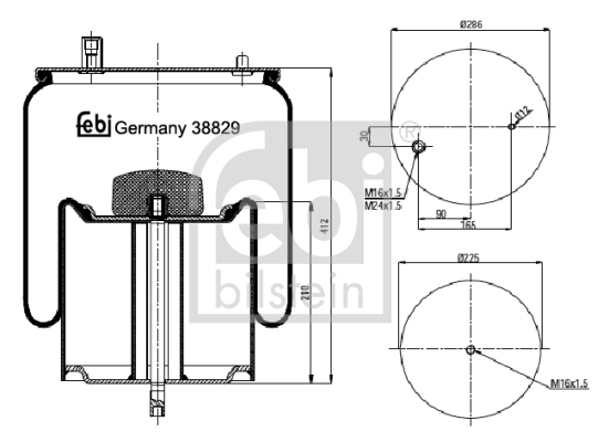 Metallipalje, ilmajousitus FEBI BILSTEIN 38829