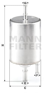 Polttoainesuodatin MANN-FILTER WK 720/4