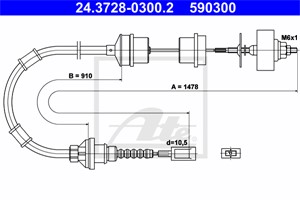 Vaijeri, kytkimen käyttö, CITROËN,FIAT,PEUGEOT, 1321581080, 1329672080, 1335053080, 2150 AP, 2150 Z7