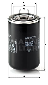 Polttoainesuodatin MANN-FILTER WK 940/23
