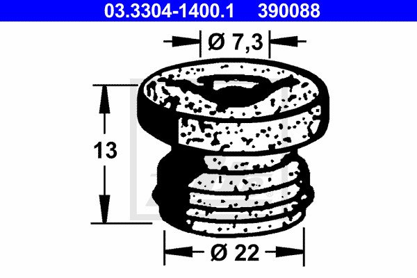 Tulppa, jarrunestesäiliö ATE 03.3304-1400.1
