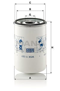 Polttoainesuodatin MANN-FILTER WDK 11 001