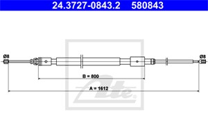 Vaijeri, käsijarru, Takana, CITROËN C2, C2 ENTERPRISE, PEUGEOT 1007, 4745 W3, 4746 15