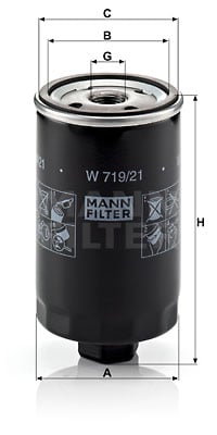 Öljynsuodatin MANN-FILTER W 719/21