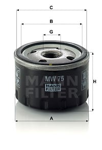 Öljynsuodatin MANN-FILTER MW 75