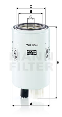Polttoainesuodatin MANN-FILTER WK 9040