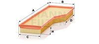 Ilmansuodatin MANN-FILTER C 54 165