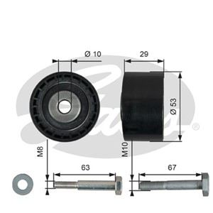 Ohjainrulla, hammashihna, Alla, ALFA ROMEO,CADILLAC,CHEVROLET,CHRYSLER,FIAT,JEEP,LANCIA,OPEL,SAAB,SUZUKI,VAUXHALL, 0055187100, 1278179J5