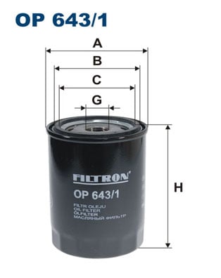 Öljynsuodatin FILTRON OP 643/1