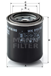 Polttoainesuodatin MANN-FILTER WK 818/80